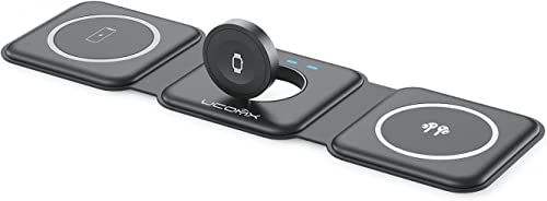 Black 3 in 1 Wireless Foldable Charger
