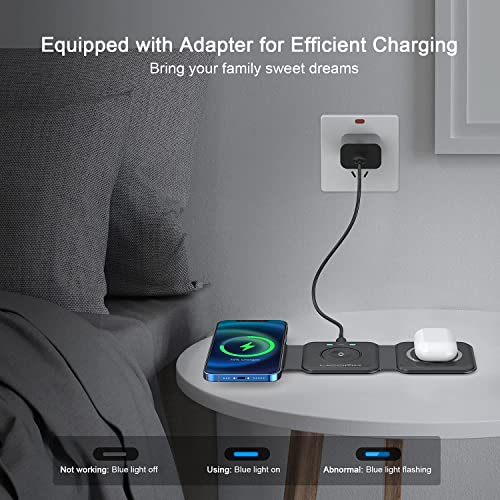 Black 3 in 1 Wireless Foldable Charger