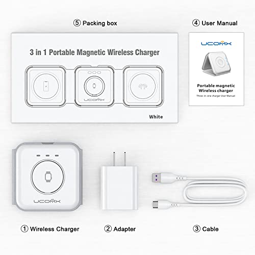 Black 3 in 1 Wireless Foldable Charger