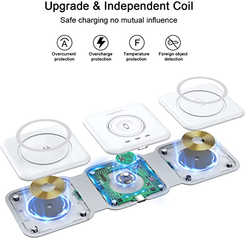 Black 3 in 1 Wireless Foldable Charger