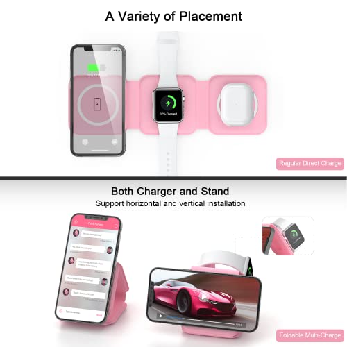 Black 3 in 1 Wireless Foldable Charger