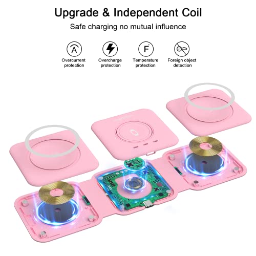 Black 3 in 1 Wireless Foldable Charger