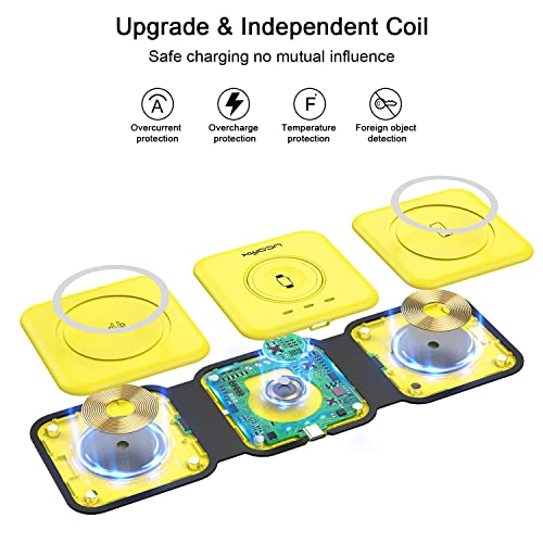 Black 3 in 1 Wireless Foldable Charger
