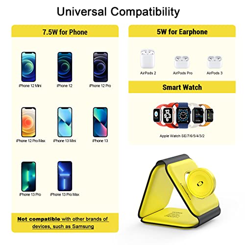 Black 3 in 1 Wireless Foldable Charger