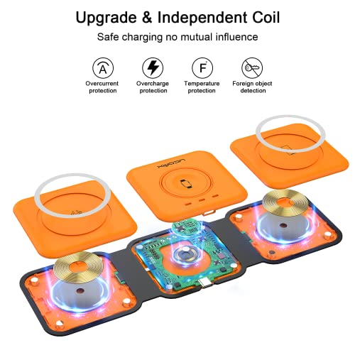 White 3 in 1 Wireless Foldable Charger