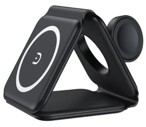 Black 3 in 1 Wireless Foldable Charger